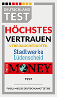 Kunden bescheinigen uns im Deutschland Test von Focus Money: Höchstes Vertrauen